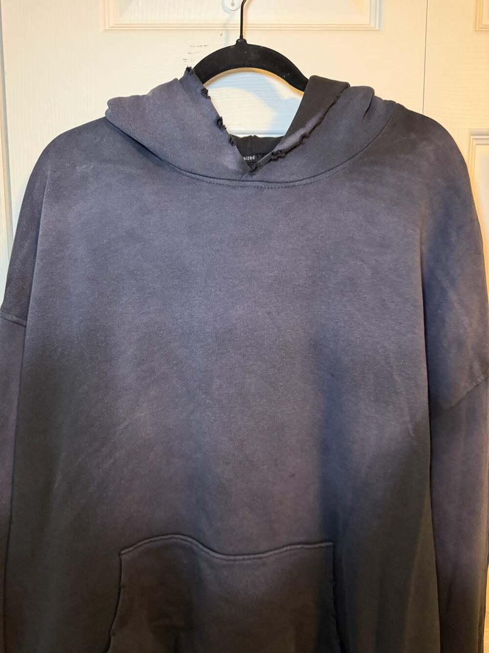 RSQ Oversized Heavyweight Distressed Acid Wash Hoodie XL